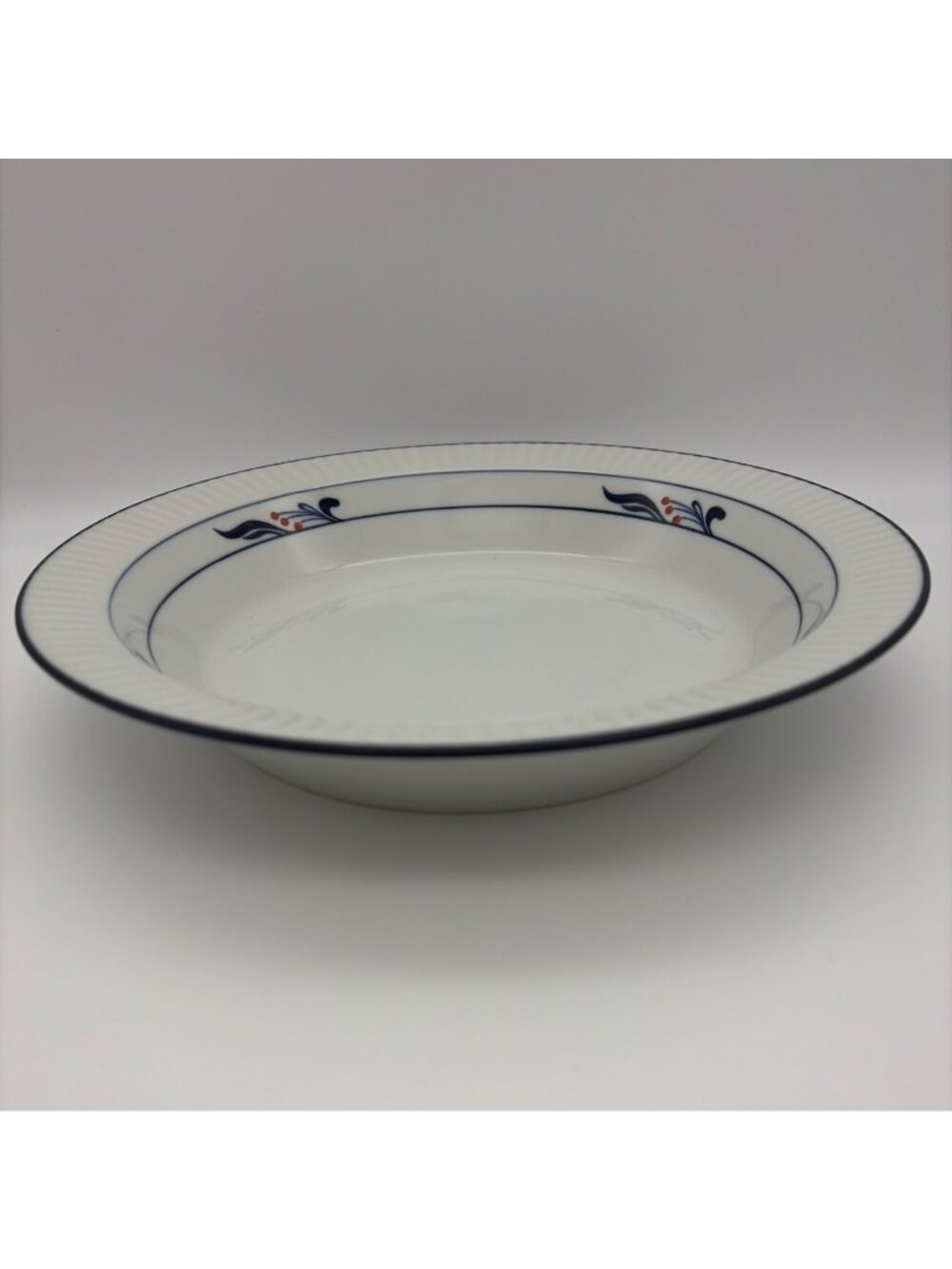 Dansk Bistro Maribo 10 3/8 Pie Serving Plate Quiche Dish Blue Berry Japan Vtg